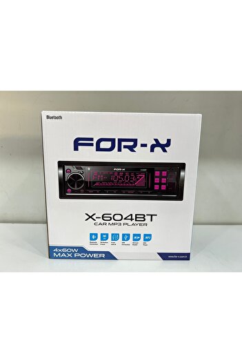 For-X X-604BT ÇİFT USB 3 AMFİ ÇIKIŞLI OTO TEYP