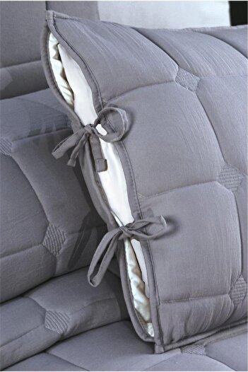 Çeyiz Diyarı Cratos Comfort Double Bedspread Gray