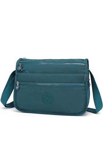 SMART BAGS Crinkle Fabric Messenger Bag Bc 1128 - Dark Green