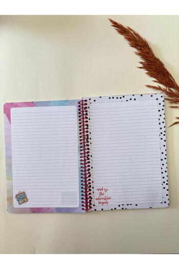 Adalinhome دفتر ملاحظات مدرسي حلزوني مخطط من Atakids Lizy |   12 × 15 سم |   100 ورقة