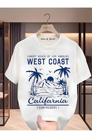 New Shine 1 T-Shirt Is a Gift for Purchases of 6 or More in the Cart - West Coast Printed Oversize T-Shirt