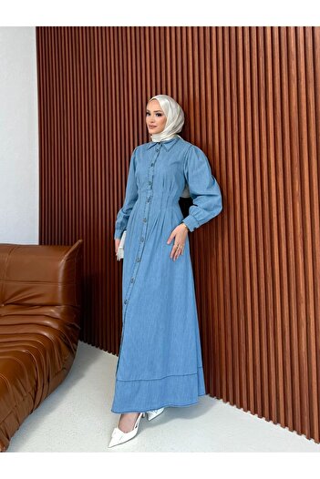 Melike Tatar Denim Elbise 2347
