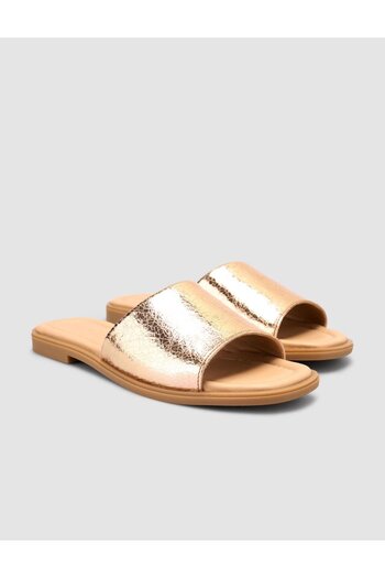 Cabani 100% Genuine Leather Beige Women's Slippers