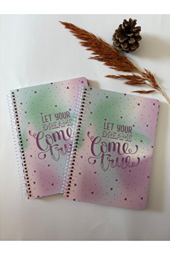 Adalinhome Atakids Lizy Striped Spiral School Notebook |   21 X 16cm |   100 Sheets (2Pcs)