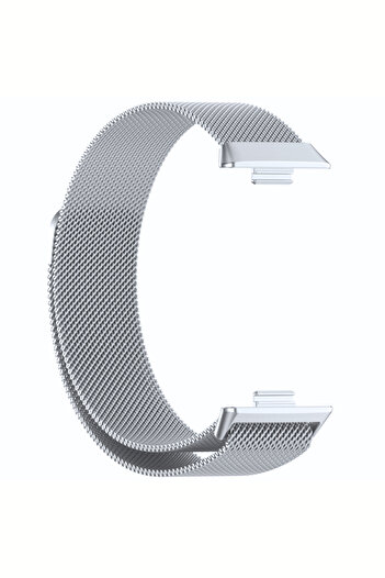 PSGT Huawei Watch Fit 3 / Fit 4 / Fit 4 Pro ile Uyumlu Kordon Hasır Örgü Metal Mıknatıslı Kayış
