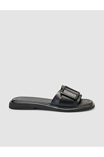Cabani 100% Genuine Leather Black Women's Slippers