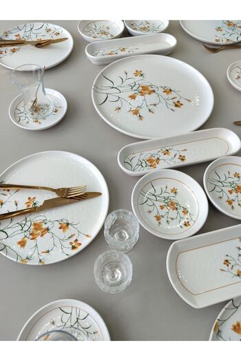 Borser Çiğdem Model 6-Person 21 Piece Breakfast Set Breakfast Set[yellow 6]