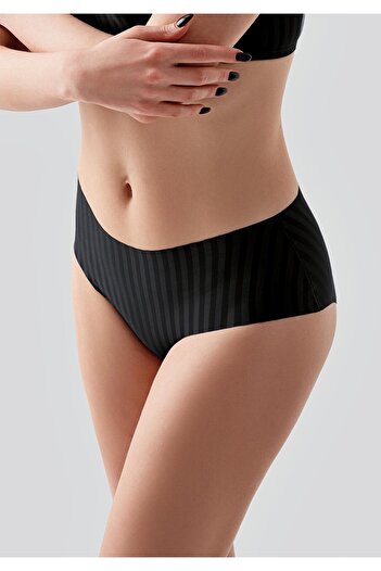C&City Laser Cut Seamless Hipster Panties C19212 Black