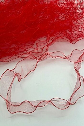 Massaltay Organza Valon Ribbon Set – 12 Pieces Red Color, for Wedding, Henna and Invitation Decorations