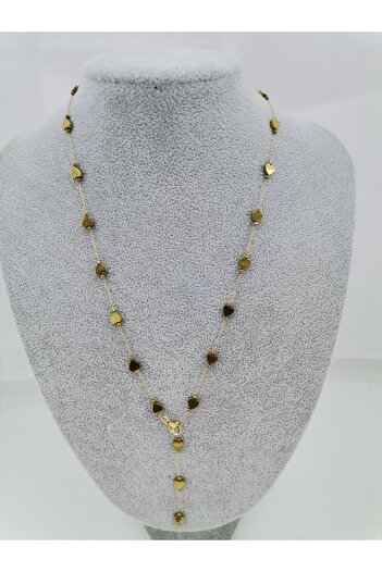 Hobimos Heart Y Necklace - Non Blackening Y Necklace
