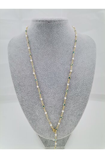 Hobimos Beaded Stone Y Necklace