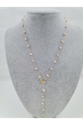 Hobimos Stoned Y Necklace - Non-Tarnish Y Necklace