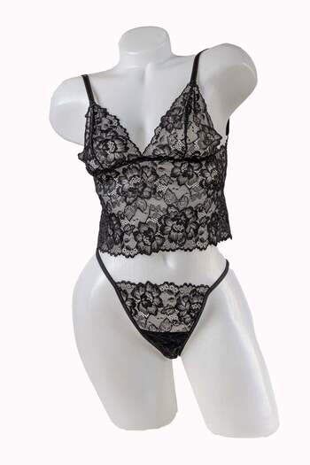 BLD by Exclusive Lace set, bralette, thong panties, black, ADA, BLD by Exclusive