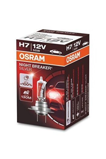 Osram Bec H7 cu întrerupător de noapte argintiu +100% 12V 55W