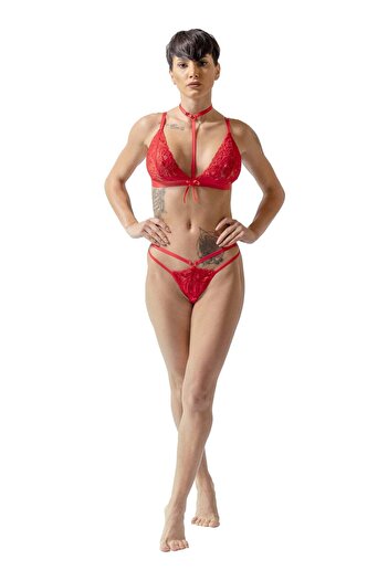 BLD by Exclusive Antonia red lace bra and panty set, BLD by Exclusive