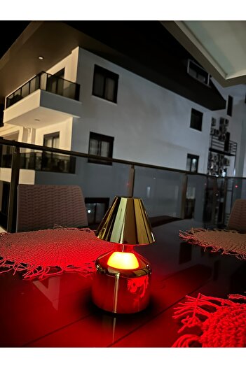 ELİTLED Dekoratif Mini Şarjlı Çok Işıklı LED Masa Lambası, Gold