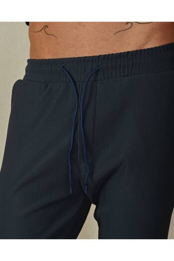 MARRAKECH Men's Zipper Leg Detailed Ribbed Jogger