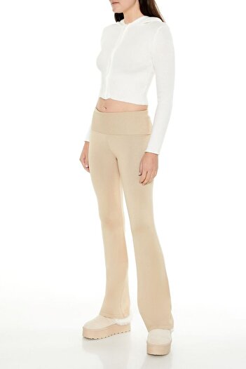 Forever 21 Örgü Triko Katlanabilir Bel Detaylı Pantolon