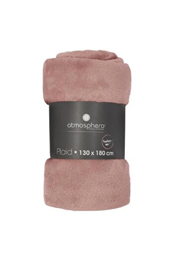 Generic atmosphera Plain Rectangular Blanket Pink 130 x 180cm 156047P