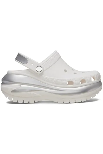 Crocs Saboti mega crush metallic clog - white/silver