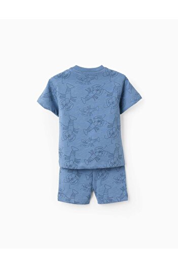 Ziddy Set T-shirt + Shorts for Baby Boys 'Lobsters', Blue