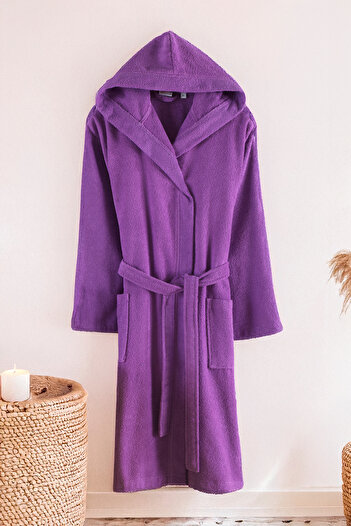 DNZGÜLCAN Γυναικείο και ανδρικό μπουρνούζι Talu Hooded 100% βαμβάκι |   Ανθεκτικό |   Γρήγορη ξήρανση |   Μαλακή άνεση