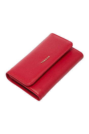 Tergan Red Genuine Leather Women's Wallet - S1Cb00005730-H4B