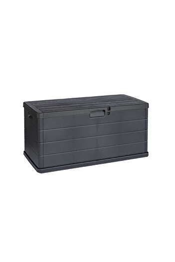 Progarden Ladă de depozitare pentru exterior, finisaj imitație lemn, polipropilenă, 340 L, 118 x 59 x 57 cm, antracit