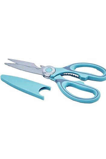 SIKS Multifunctional Kitchen Scissors, FB1, Beverage Opener and Nutcracker Function, Blue