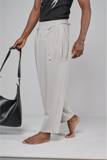 king brich Shalwar Cut Elastic Waist Trousers
