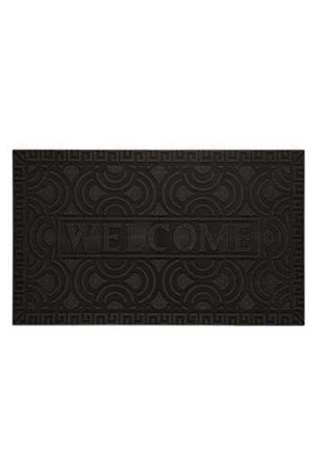 Jumbo Entrance Mat Black with Spikes Message 'Welcome' 75 x 45 cm