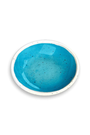 Tarhong Desert Wash Speckle Saucer, Blue, 5.2" x 5.2" x 1.1"