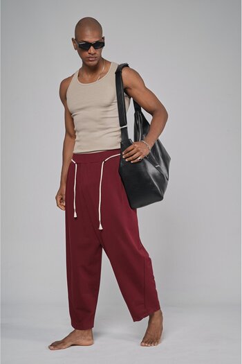 king brich Shalwar Cut Elastic Waist Trousers