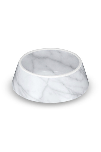 Tarhong Carrara Marble Pet Bowl Medium, 7.8" x 7.8" x 2.5"