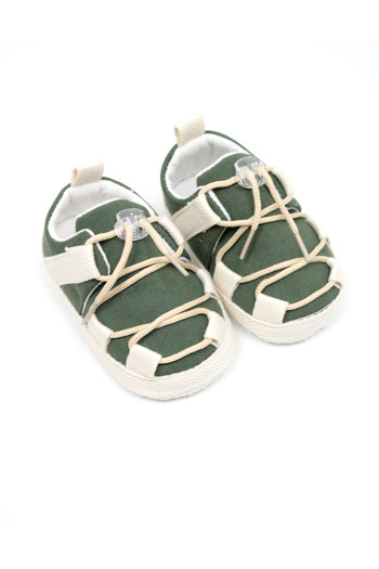 Leoncino Linen short baby booties