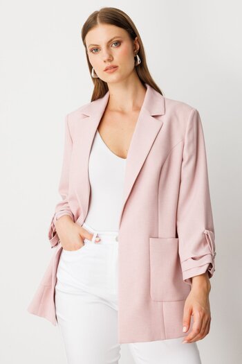 Ekol Pleated Jacket with Bag Pockets