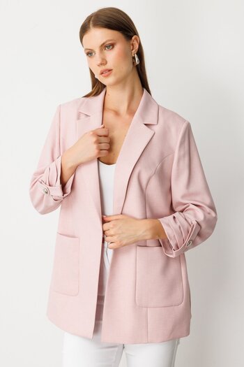 Ekol Pleated Jacket with Bag Pockets