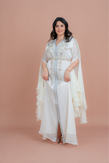 IKKXA Belted Elegant 2-Piece Kaftan