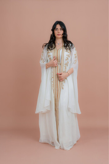 IKKXA Belted Elegant 2-Piece Kaftan