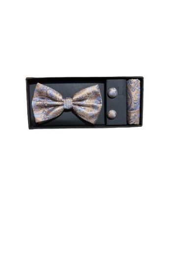 OEM Men's Bow Tie/Handkerchief/Button Set