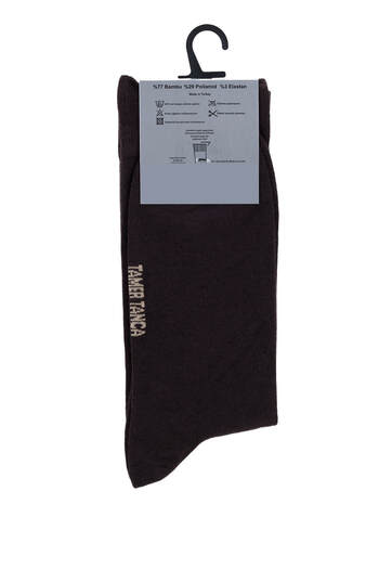Tamer Tanca Men's Bamboo Brown Classic Socks
