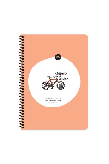 Keskin Colors Hisli Şeyler A4 Lined Spiral Notebook with Stickers Did We Come to Sit?