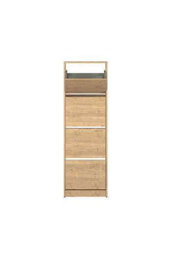 Adore Mobilya Flat Duo 4 Katlı Ayakkabılık - Florida Meşe 51x157x26 cm