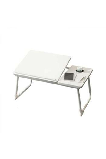 Rovitech Masa pliabila pentru laptop cu suport pentru pahar, reglabila pe inaltime 5 pozitii, 55.3 x 24 x 32