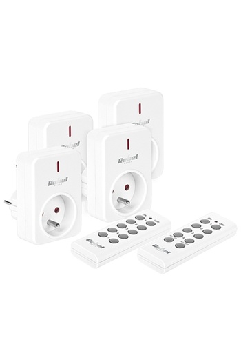 Rebel SET OF 4 SOCKETS WITH 2 REMOTE CONTROLS