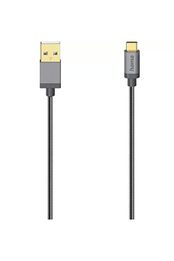 Hama Cable Hama 200502, USB Type-C - USB 2.0, 480 Mbit/s, 0.75 m (Grey)