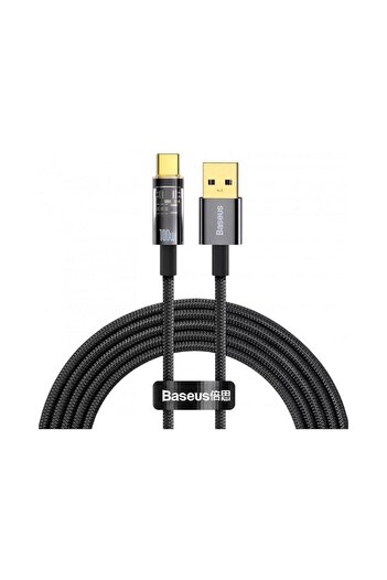 Baseus Cablu Baseus Explorer, USB la USB-C, 100W, Fast Charging, 2m, Negru