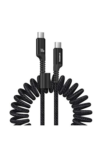 Baseus USB-C Data and Charging Cable - USB-C Baseus Fish Eye Spring, P10320203111-00, 100W, 1m, Black