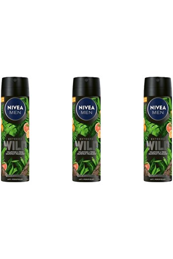 NIVEA Set 3 x Deodorant Anti-Perspirant Spray Nivea Extreme Wild 150ml, Limited Edition