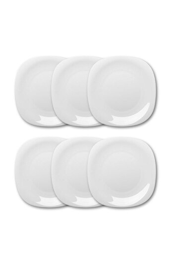 Houzi 6 Piece Dinner plate Opal ware Dishwasher Microwave safe 27cm